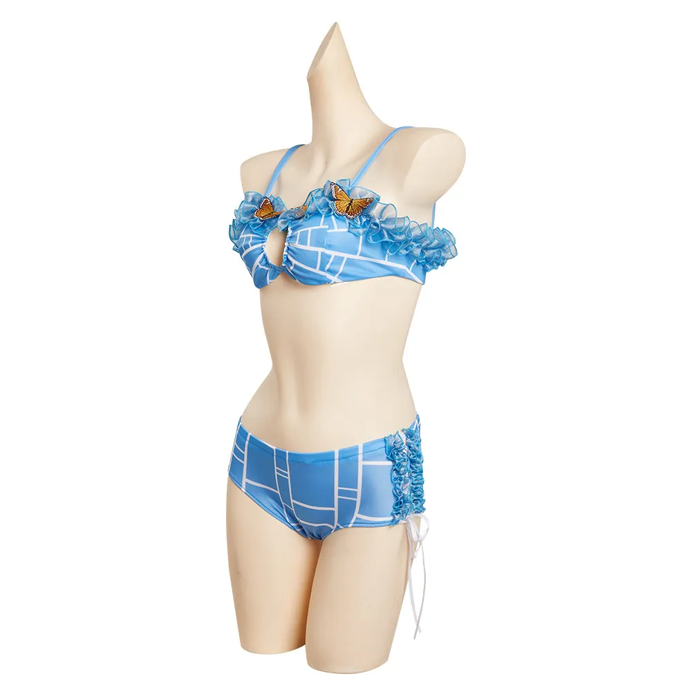 JoJo‘s Bizarre Adventure Jolyne Cujoh Swimsuit Cosplay Costume Bikini Top Beach Skirt Outfits Halloween Carnival Suit