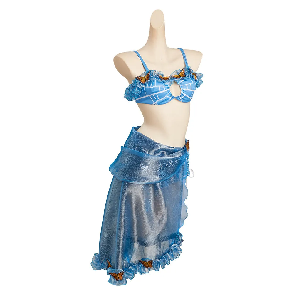 JoJo‘s Bizarre Adventure Jolyne Cujoh Swimsuit Cosplay Costume Bikini Top Beach Skirt Outfits Halloween Carnival Suit