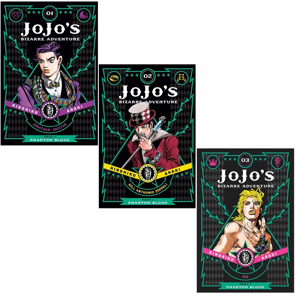 JoJo's Bizarre Adventure Part 1 Phantom Blood Collection 3 Books Set