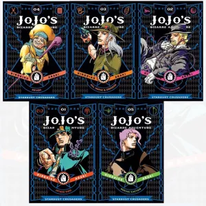 Jojo's Bizarre Adventure Part 3 Stardust Crusaders Vol(1-5) Collection 5 Books Set By Hirohiko Araki