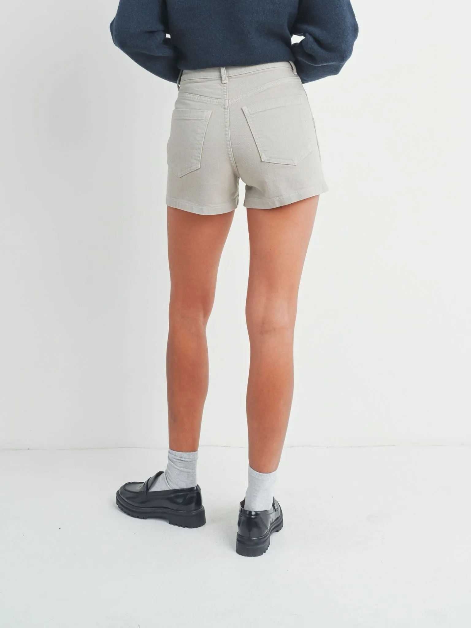 Just Black Moonstone High Rise Utility Cargo Short