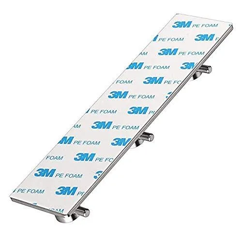 Karcy Heavy Duty Stainless Steel Wall Mounted Waterproof 3M Self Adhesive Hook (3 Hooks) for Umbrellas, Scarves,Towels, Robes, Bags, Coats, Keys, etc