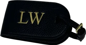 Katie Loxton Black Luggage Tag Monogrammed "LW"
