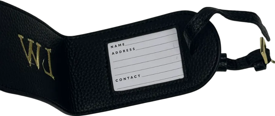 Katie Loxton Black Luggage Tag Monogrammed "LW"