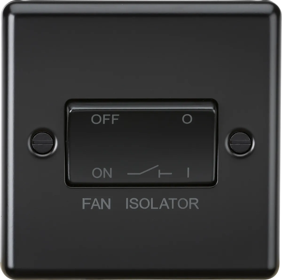 Knightsbridge CL11MBB Rounded Edge 10AX 3 Pole Fan Isolator Switch - Matt Black