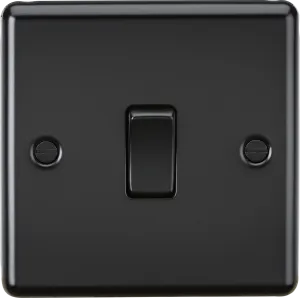 Knightsbridge CL12MBB Rounded Edge 10AX 1G Intermediate Switch - Matt Black