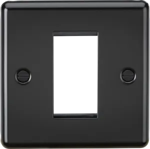 Knightsbridge CL1GMB Rounded Edge 1G Modular Faceplate - Matt Black