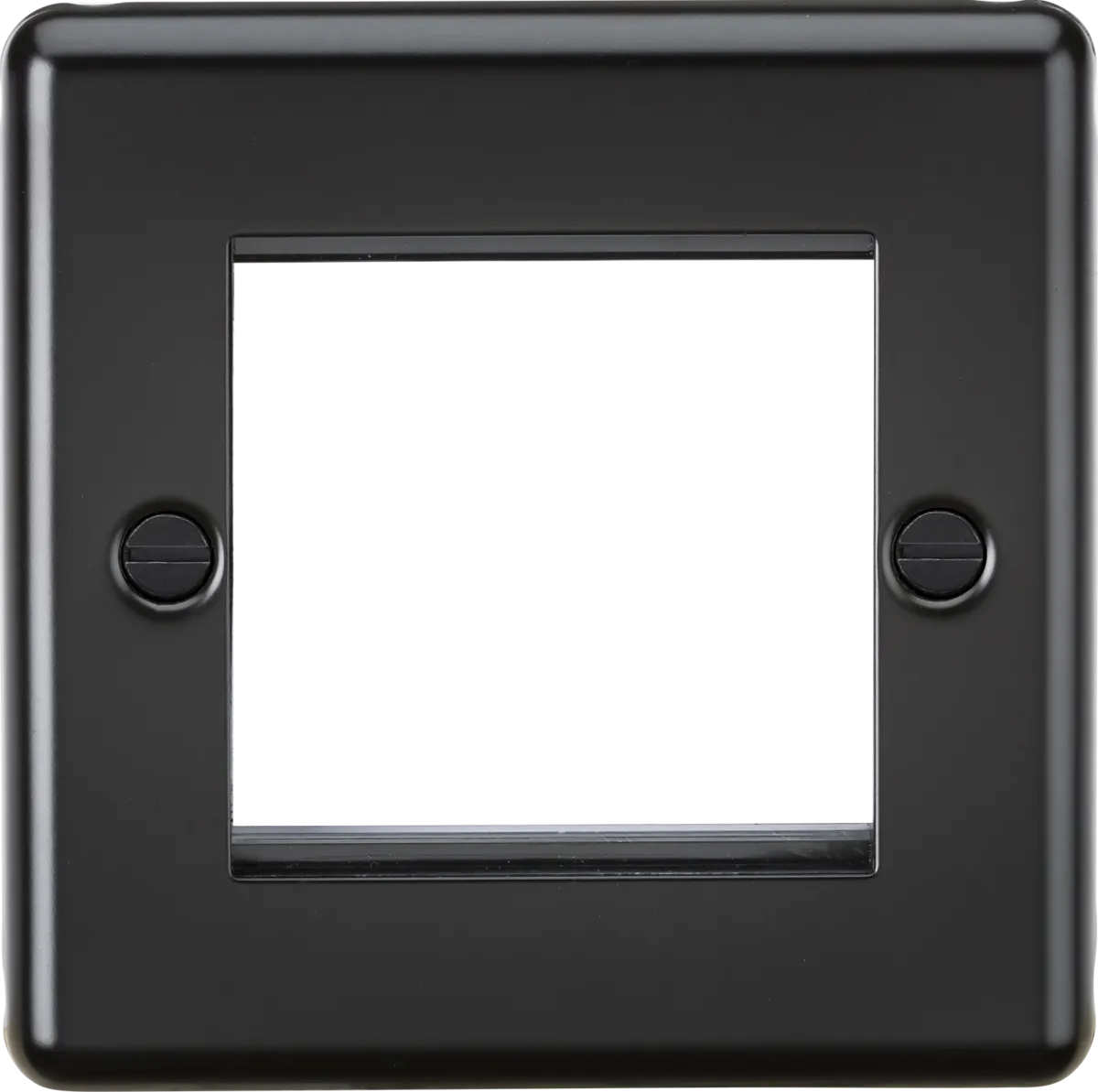Knightsbridge CL2GMB Rounded Edge 2G Modular Faceplate - Matt Black