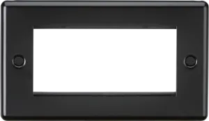 Knightsbridge CL4GMB Rounded Edge 4G Modular Faceplate - Matt Black