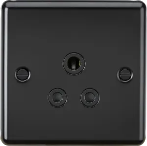 Knightsbridge CL5AMB Rounded Edge 5A Unswitched Socket - Matt Black