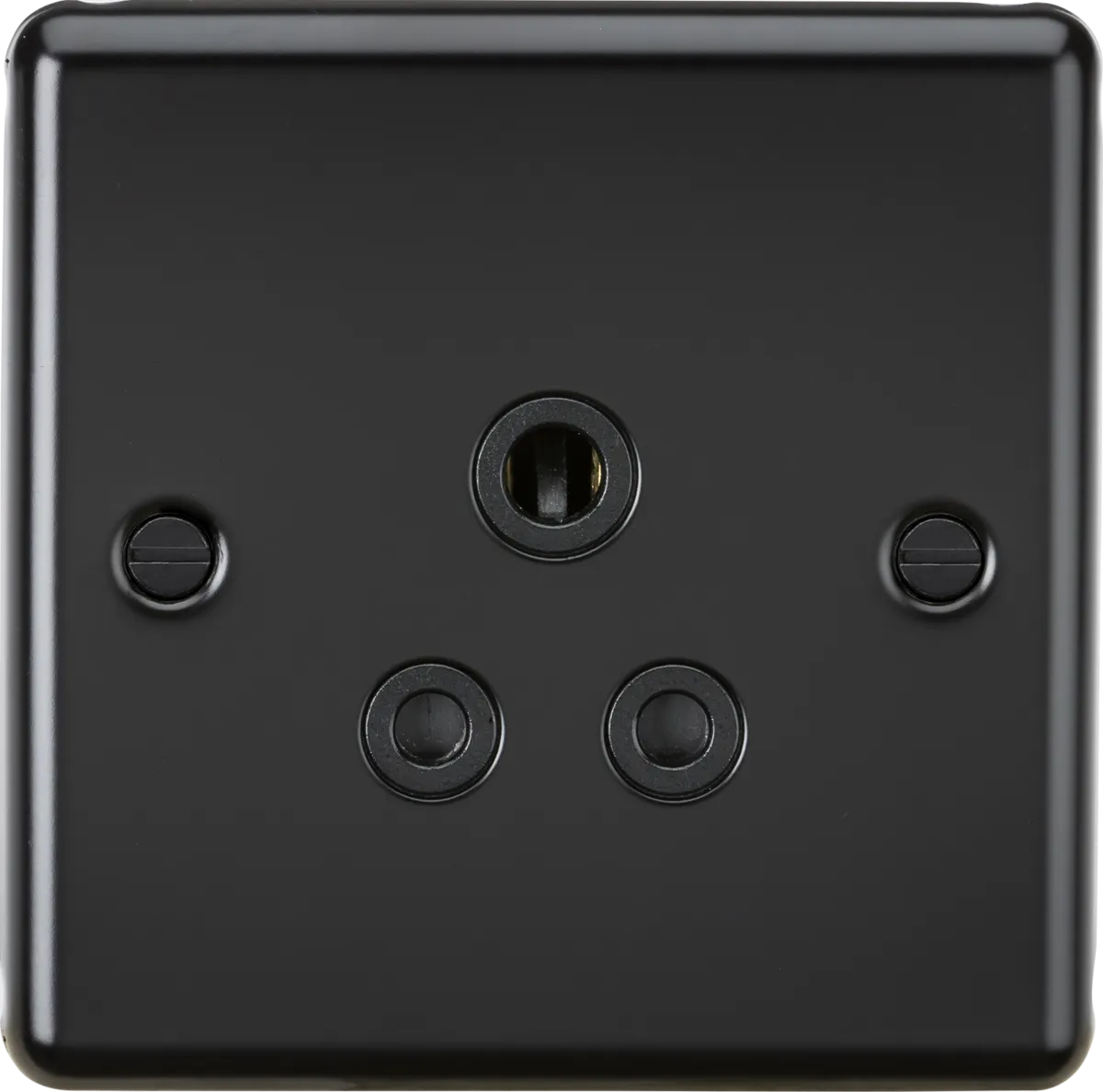 Knightsbridge CL5AMB Rounded Edge 5A Unswitched Socket - Matt Black