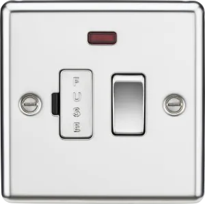 Knightsbridge CL63NPC Rounded Edge 13A Switch Fused Spur Unit   Neon - Polished Chrome
