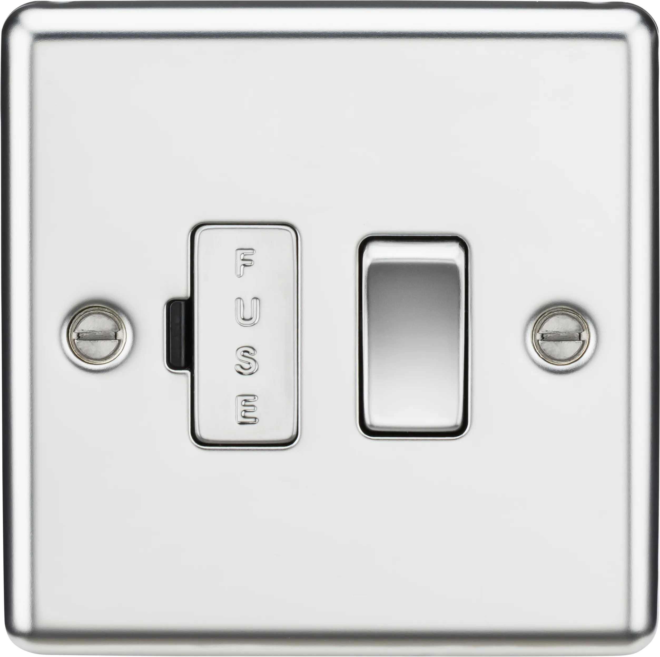 Knightsbridge CL63PC Rounded Edge 13A Switched Fused Spur Unit - Polished Chrome
