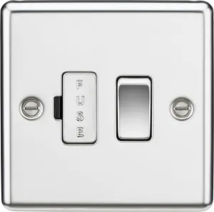 Knightsbridge CL63PC Rounded Edge 13A Switched Fused Spur Unit - Polished Chrome