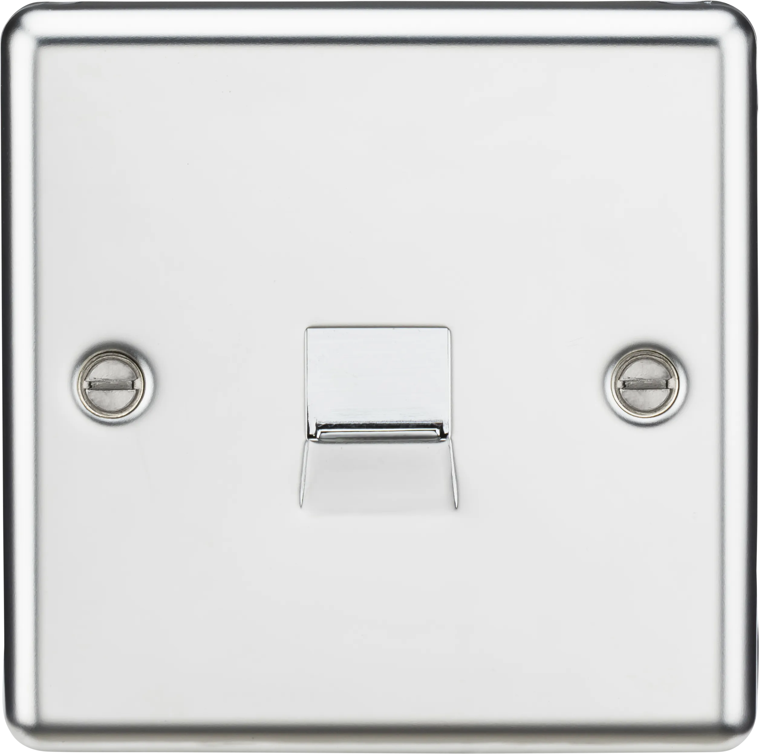 Knightsbridge CL73PC Rounded Edge Telephone Master Outlet - Polished Chrome