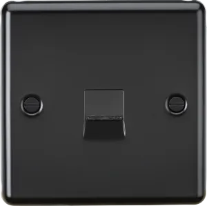 Knightsbridge CL74MB Rounded Edge Telephone Extension Outlet - Matt Black