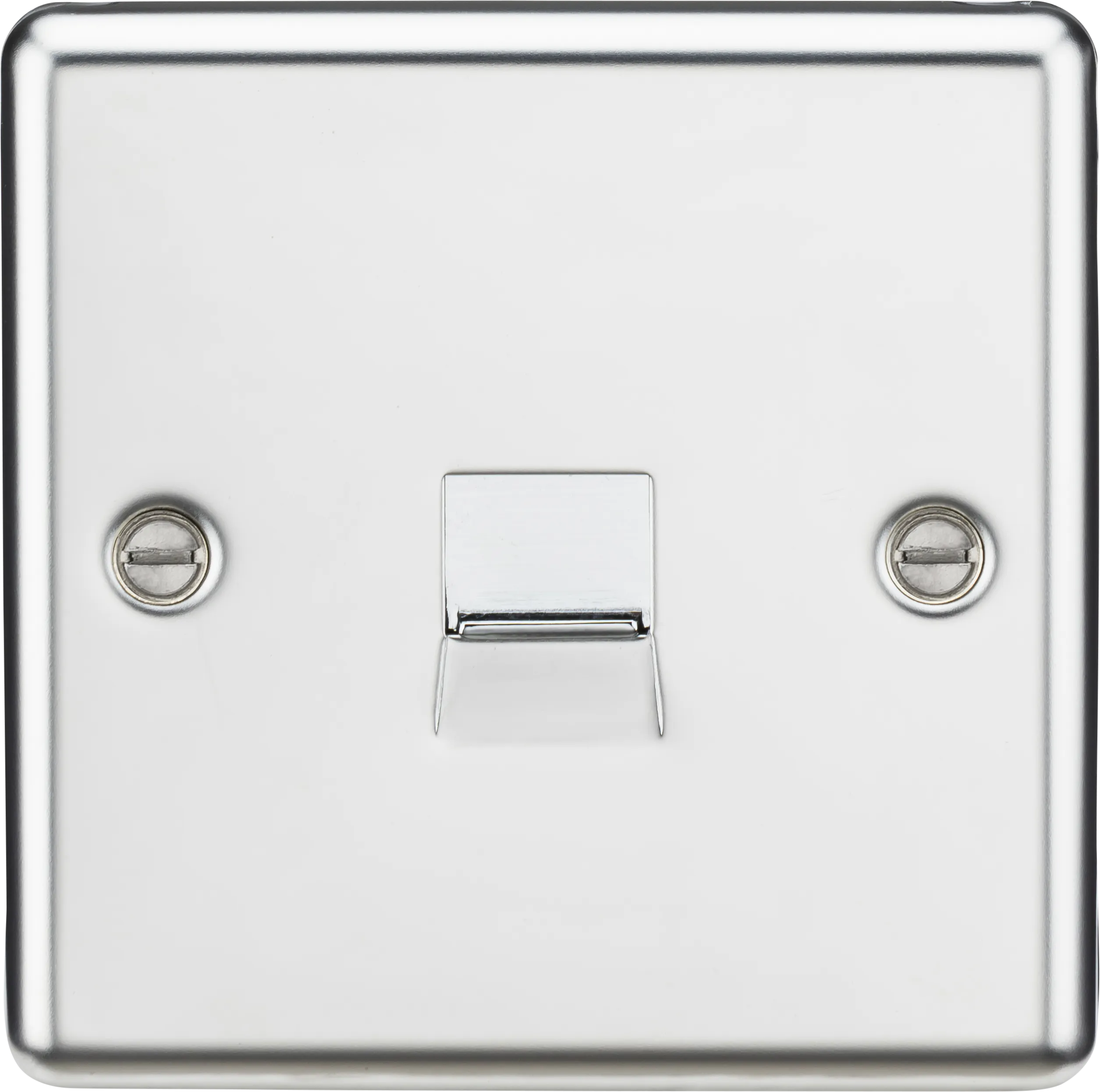 Knightsbridge CL74PC Rounded Edge Telephone Extension Outlet - Polished Chrome