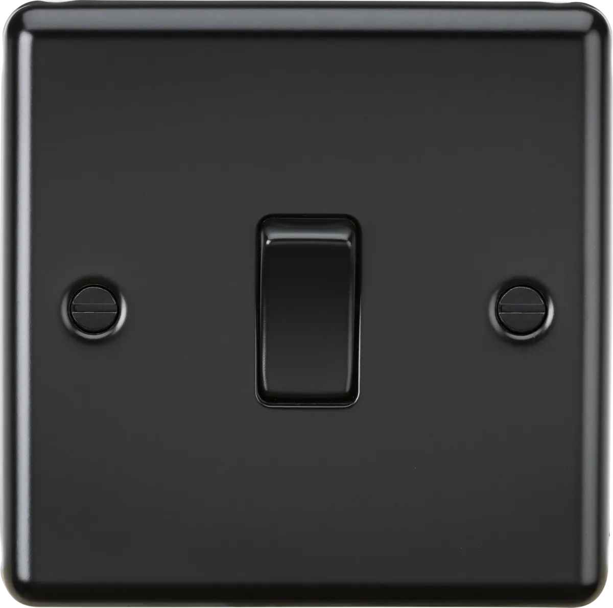 Knightsbridge CL834MBB Rounded Edge 20A 1G DP Switch - Matt Black