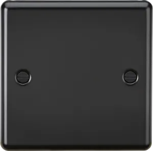 Knightsbridge CL85MB Rounded Edge 1G Blanking Plate - Matt Black