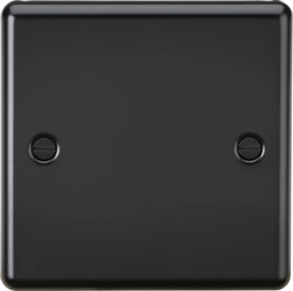 Knightsbridge CL85MB Rounded Edge 1G Blanking Plate - Matt Black