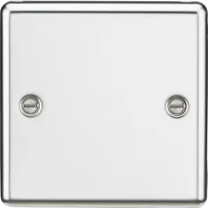 Knightsbridge CL85PC Rounded Edge 1G Blanking Plate - Polished Chrome