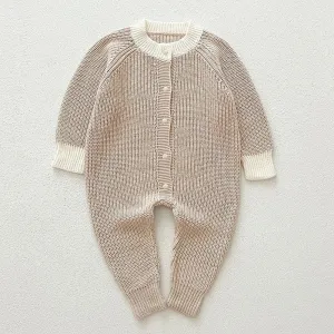 Knit Button Down Jumpsuit