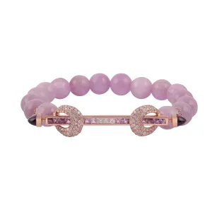 Kunzite and Lilac Ombre Chakra Bracelet