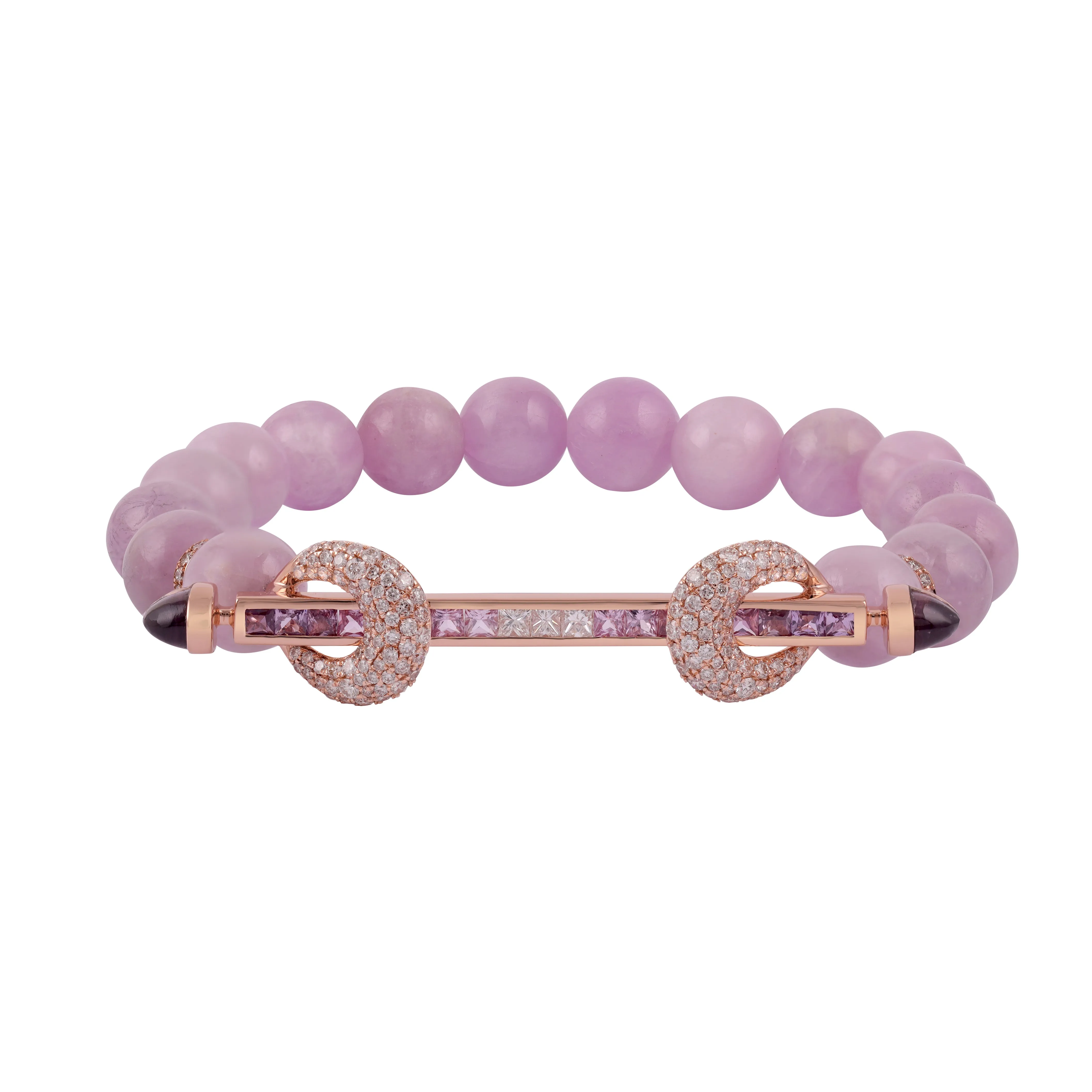 Kunzite and Lilac Ombre Chakra Bracelet
