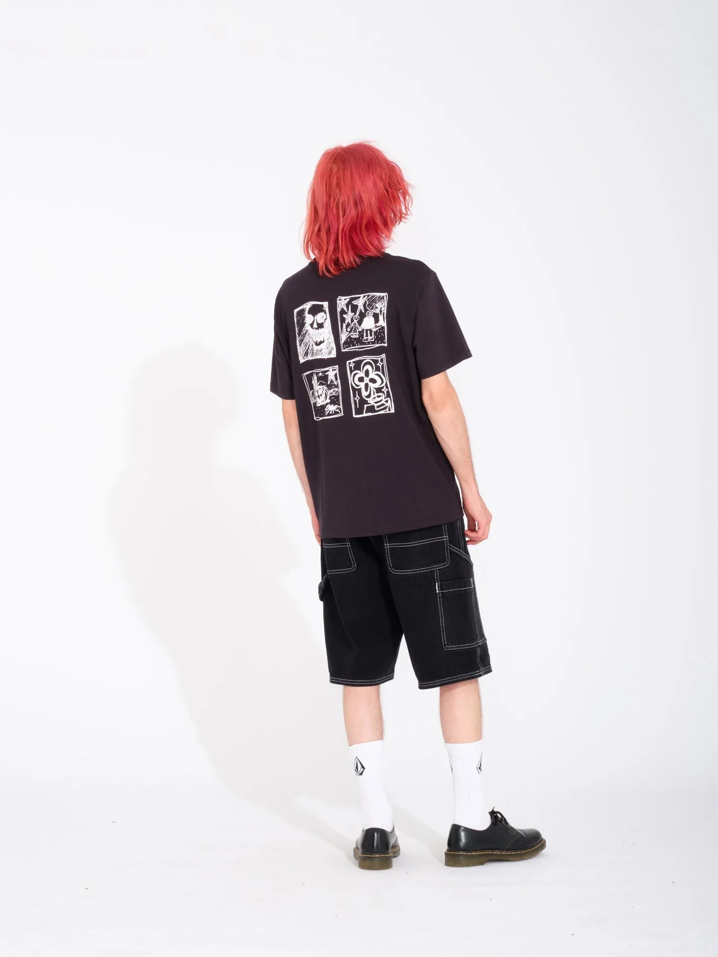 Labored Denim Utility Shorts - BLACK