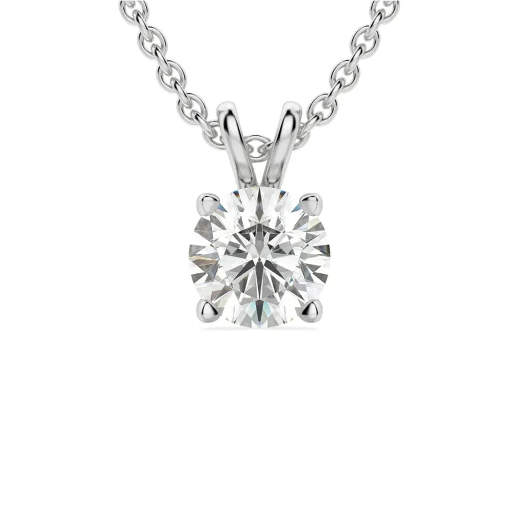 LABPEND25 14KT WG Lab Diamond Pendant, 0.25ct.