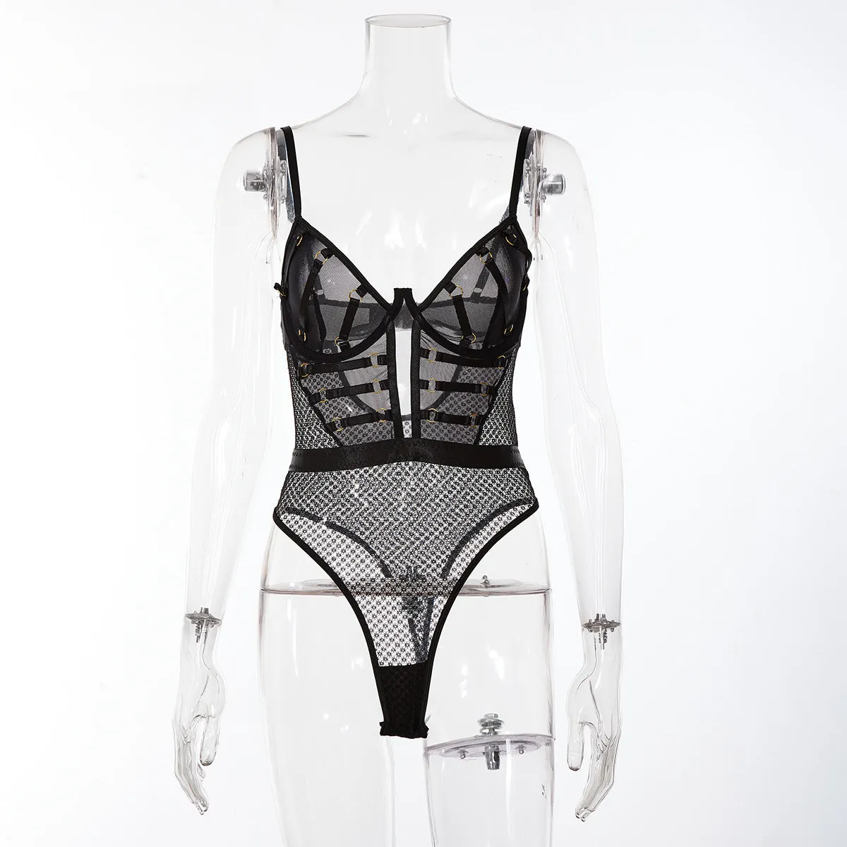 Lace See Through Bodysuit