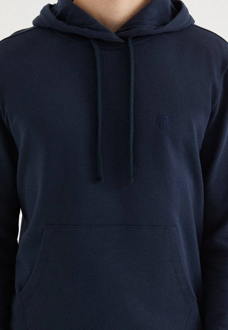 Lacivert Kapüşonlu Cepli Pamuklu Regular Fit Erkek Sweatshirt CORE HOODIE w/POCKET