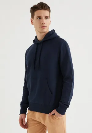 Lacivert Kapüşonlu Cepli Pamuklu Regular Fit Erkek Sweatshirt CORE HOODIE w/POCKET