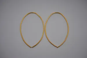 Large Yellow Gold Open Hoop Earrings