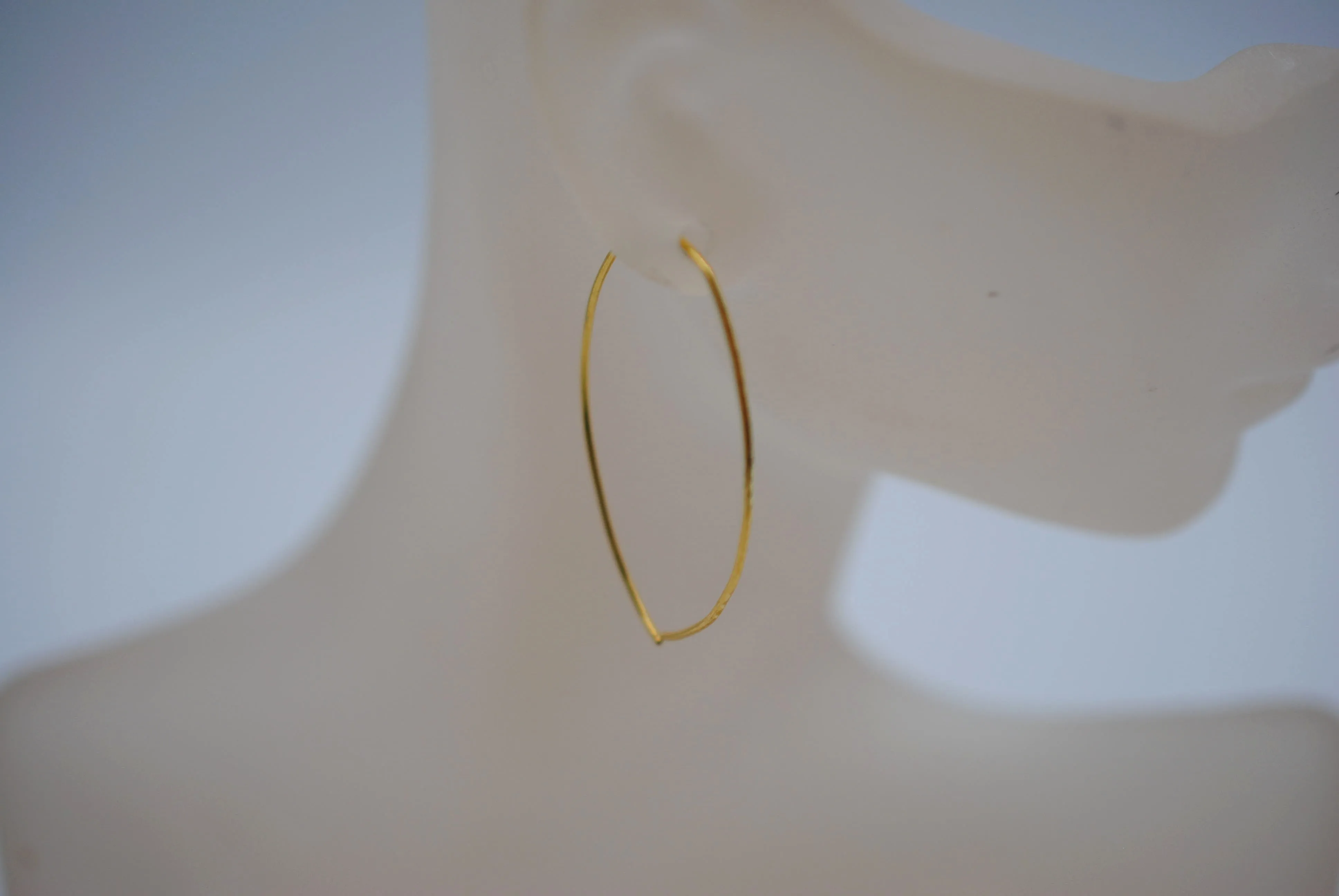 Large Yellow Gold Open Hoop Earrings