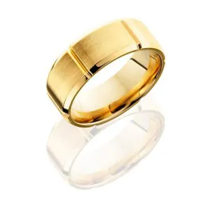 Lashbrook 14K Yellow Gold With Beveled Edges Wedding Band