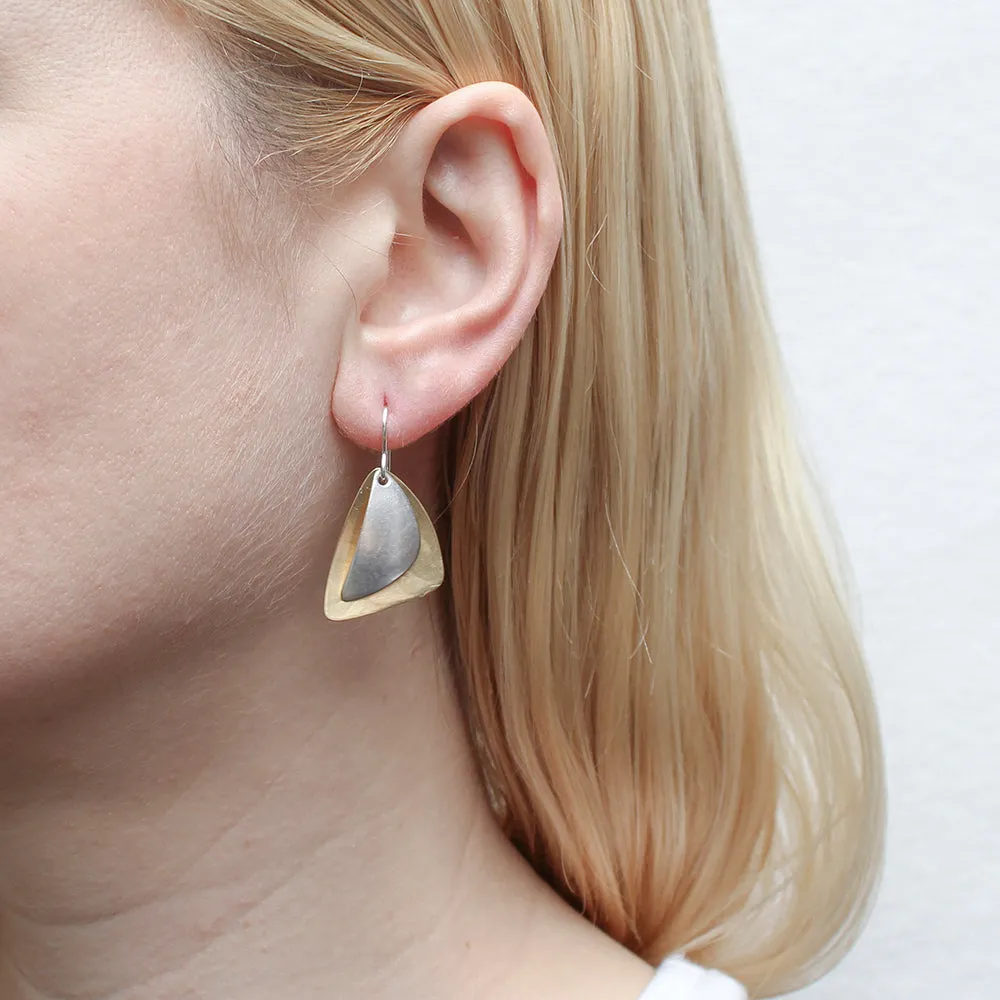 Layered Rounded Triangles Wire Earring