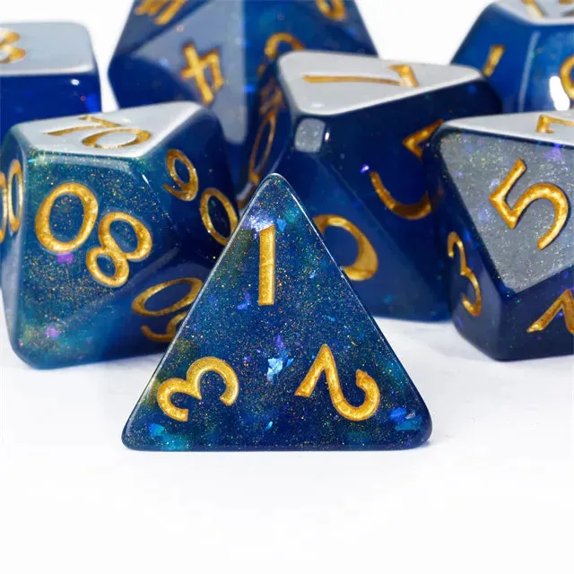 Level Up Dice | Galaxy Rounded | Blue