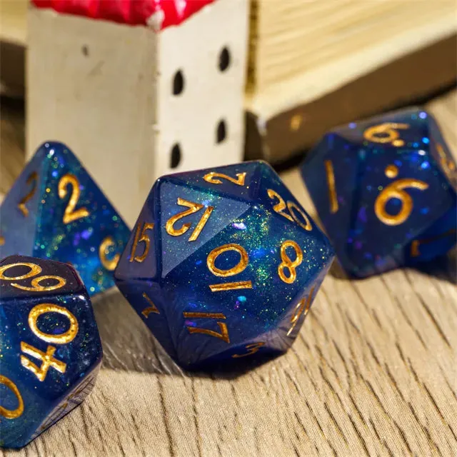 Level Up Dice | Galaxy Rounded | Blue