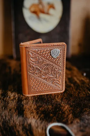 'Light Tooled' Ariat Bifold Wallet Flip Case