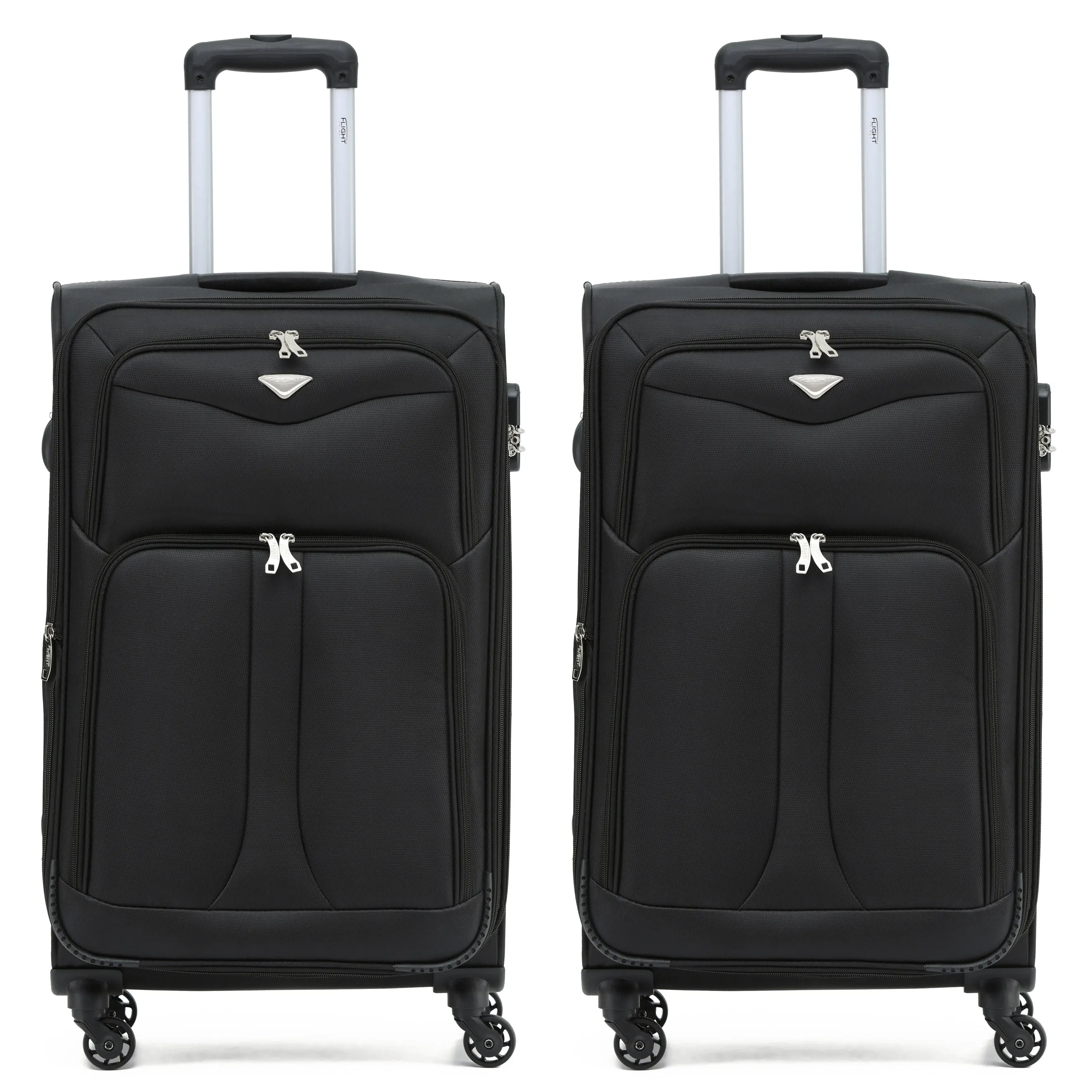 Lightweight 4 Wheel Soft Case Suitcases