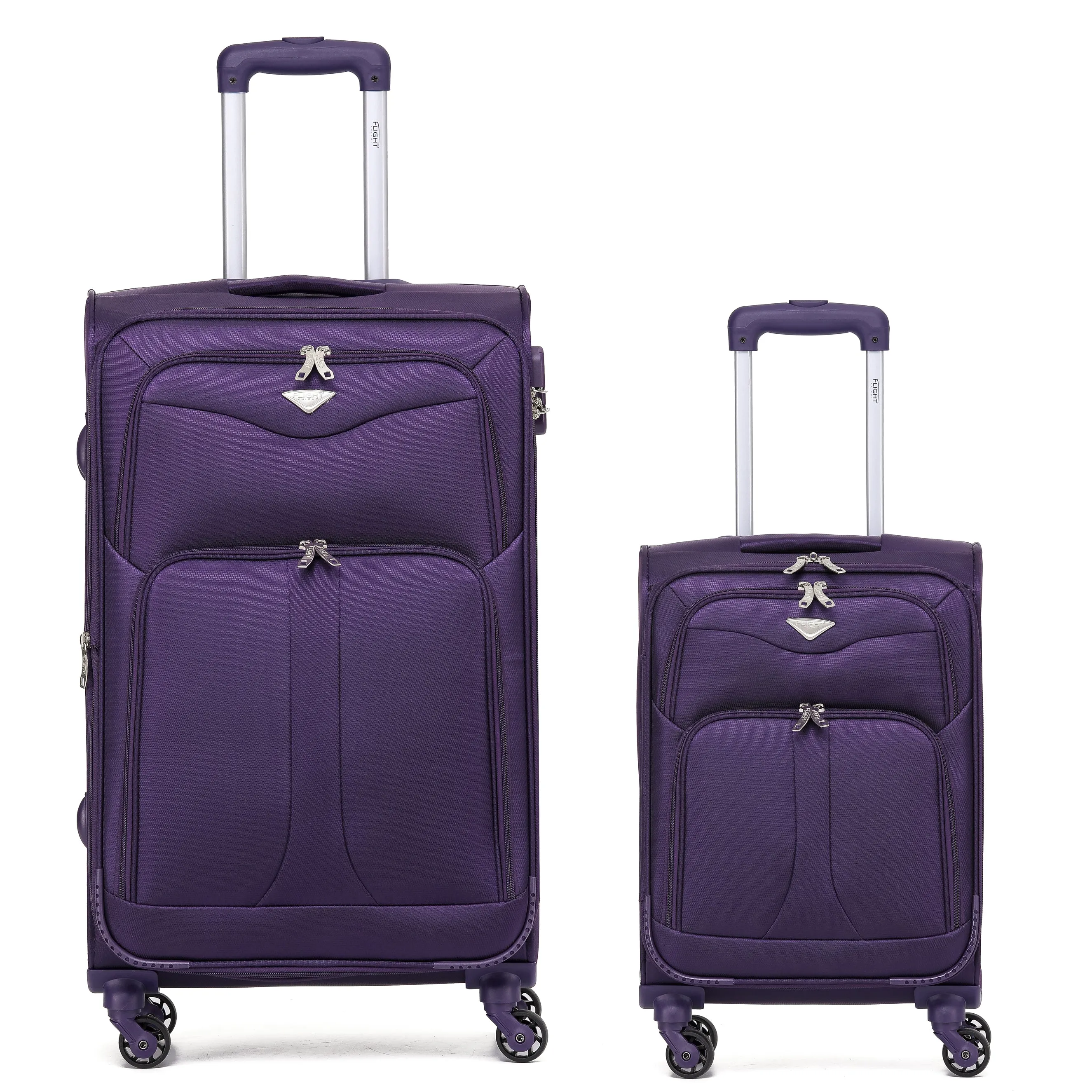 Lightweight 4 Wheel Soft Case Suitcases