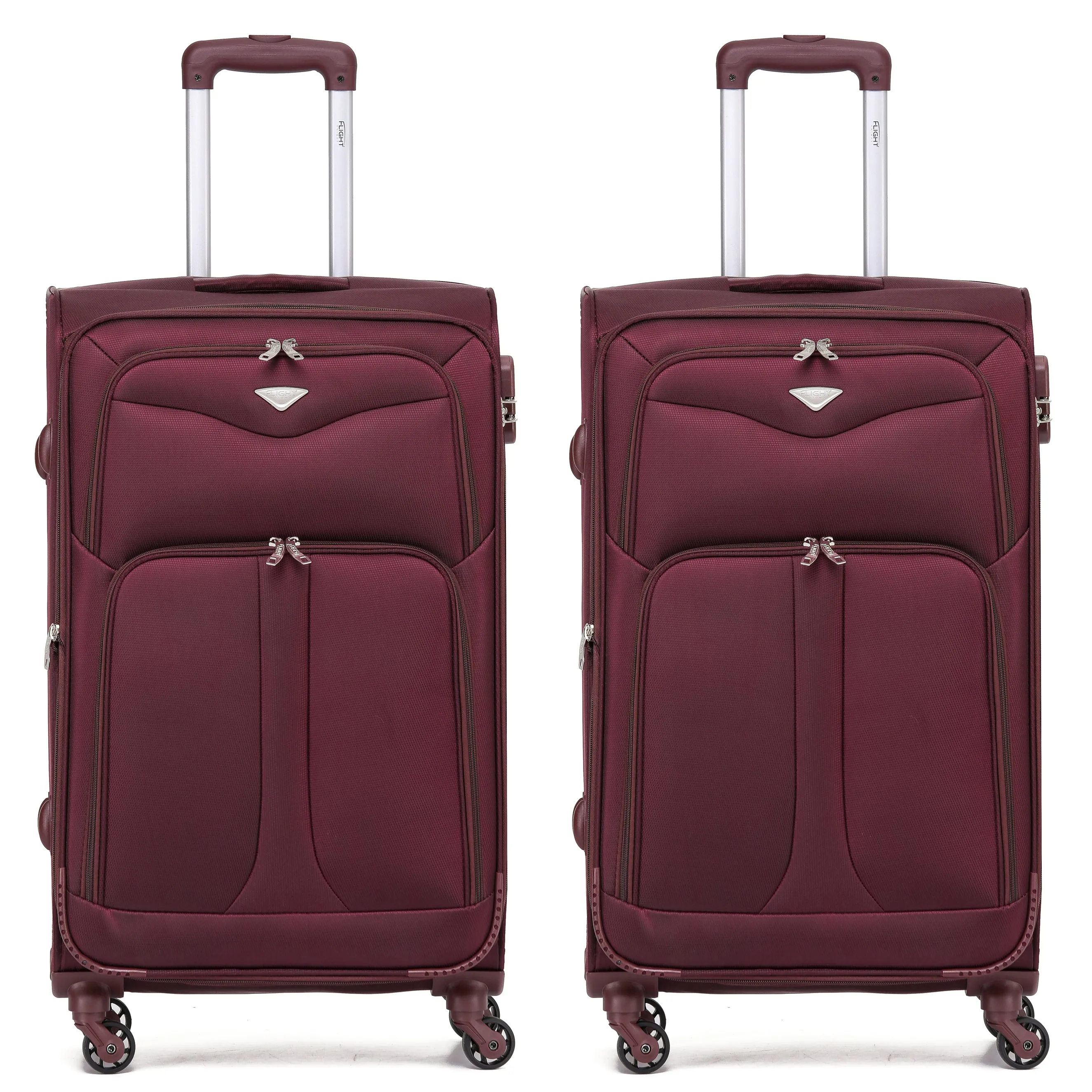 Lightweight 4 Wheel Soft Case Suitcases