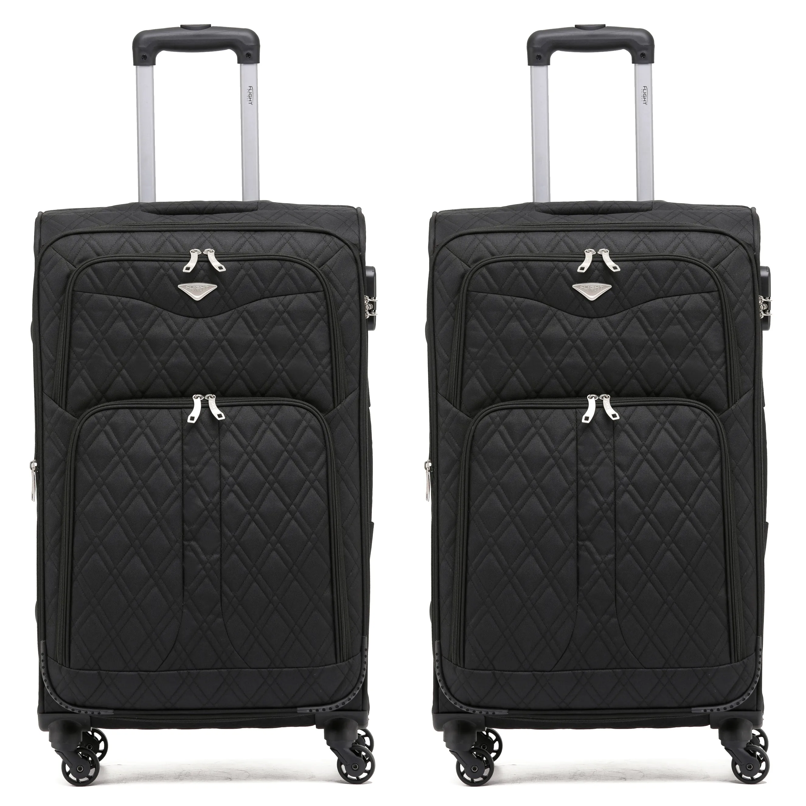 Lightweight 4 Wheel Soft Case Suitcases