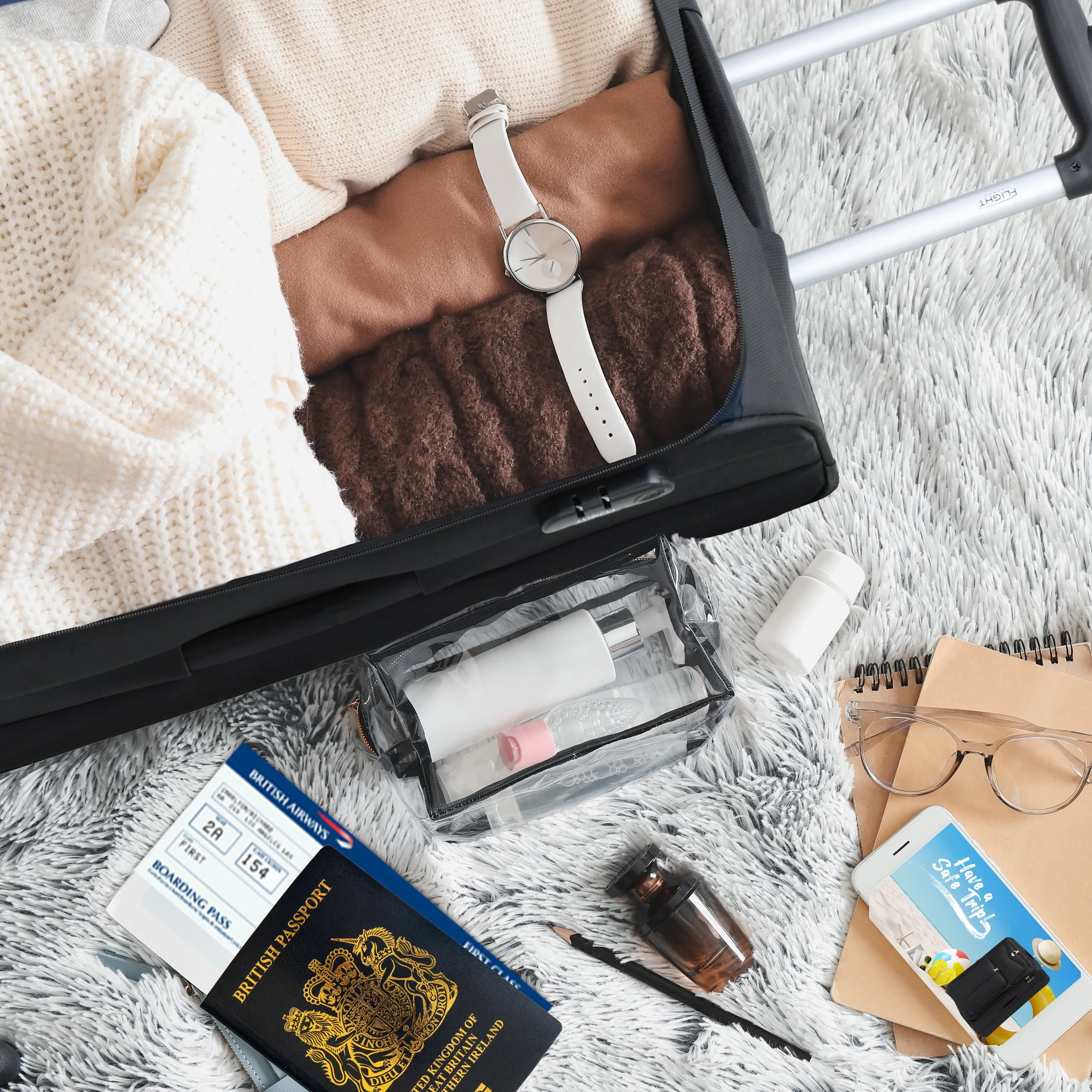 Lightweight 4 Wheel Soft Case Suitcases