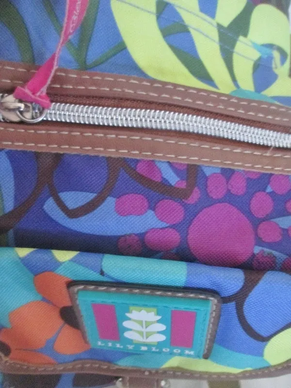 LILY BLOOM Signature Shoulder Bag Vegan Crossbody Swingpack Purse FLORAL MULTI
