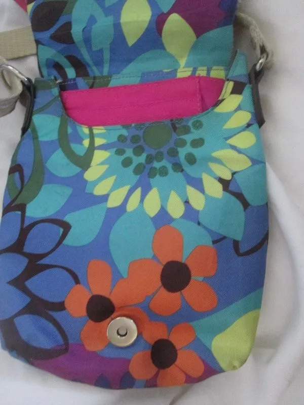 LILY BLOOM Signature Shoulder Bag Vegan Crossbody Swingpack Purse FLORAL MULTI