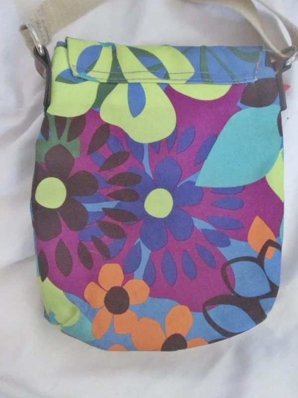 LILY BLOOM Signature Shoulder Bag Vegan Crossbody Swingpack Purse FLORAL MULTI