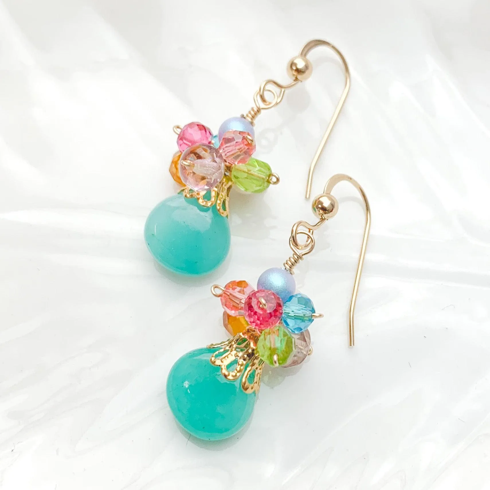 Limited Edition Amazonite Cluster Earrings