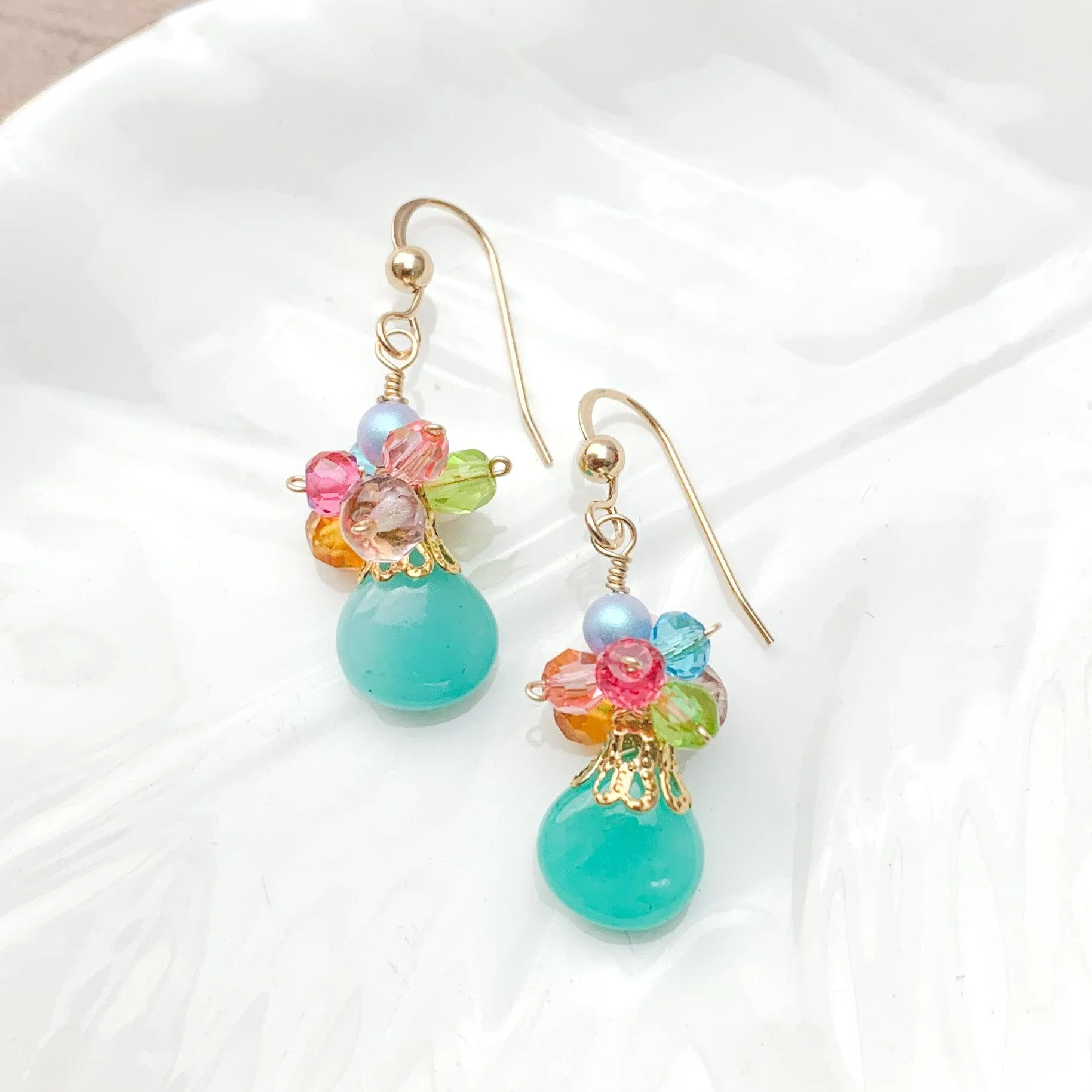 Limited Edition Amazonite Cluster Earrings
